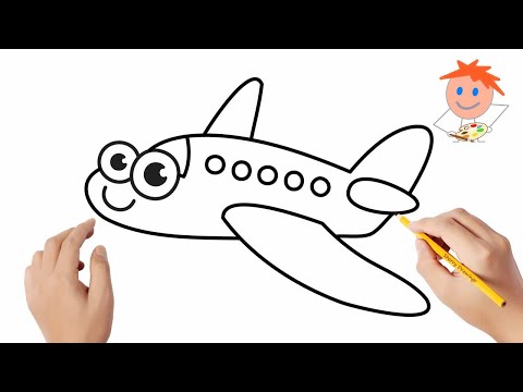 How to draw an airplane | Easy drawings